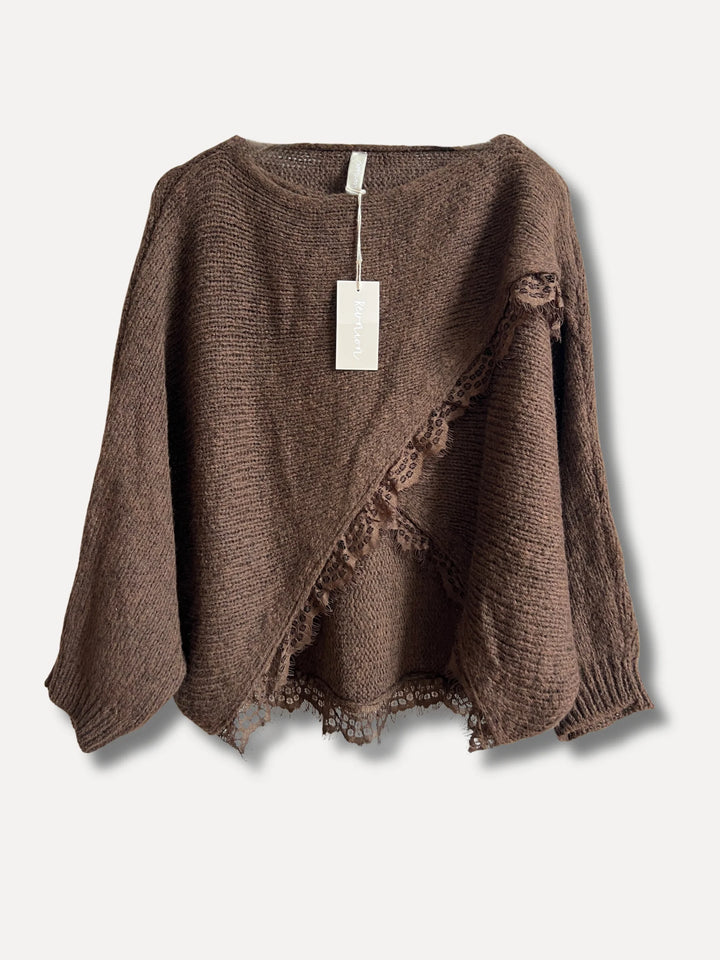 Lace strikkegenser