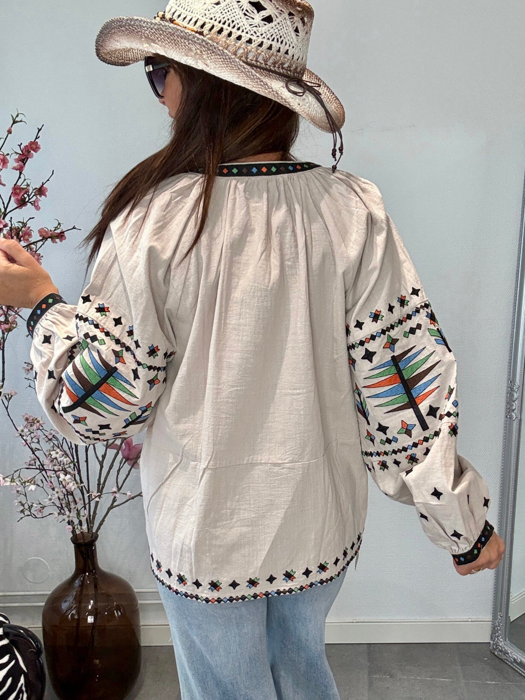 Navajo bomullsbluse
