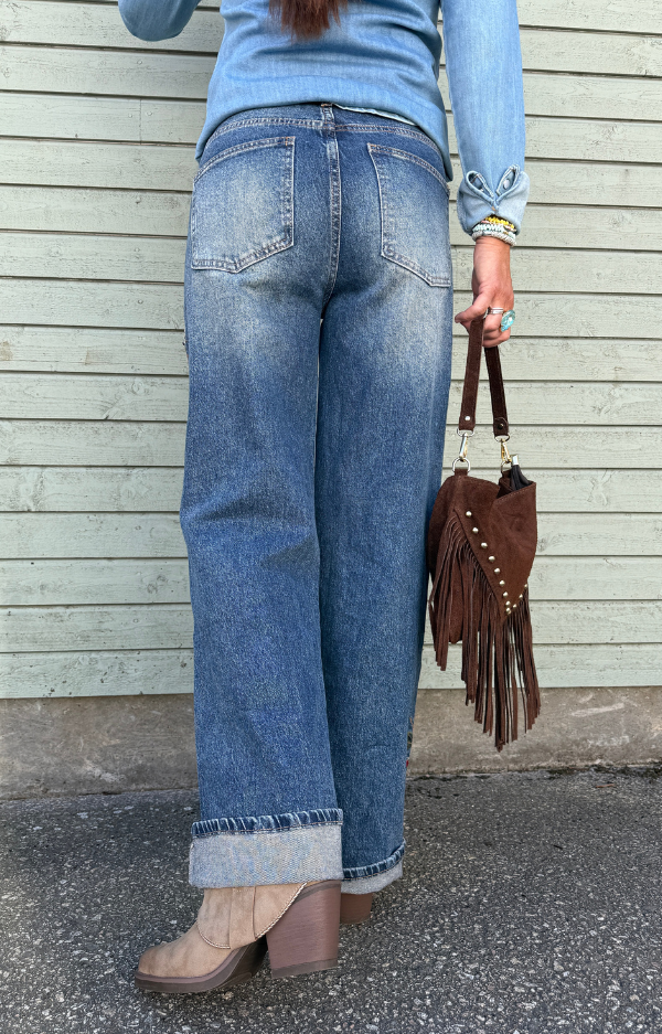Flower jeans