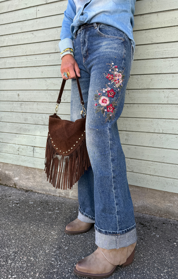 Flower jeans