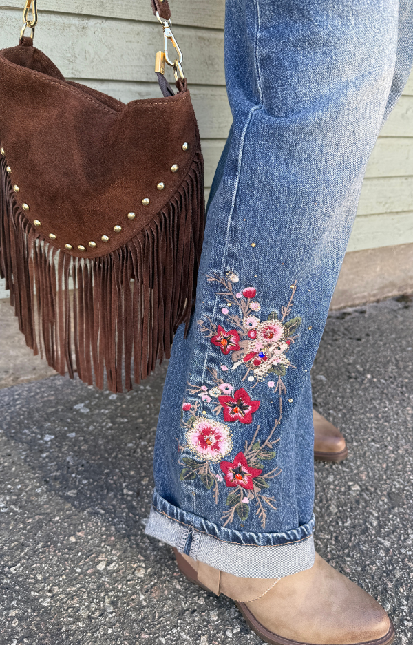 Flower jeans