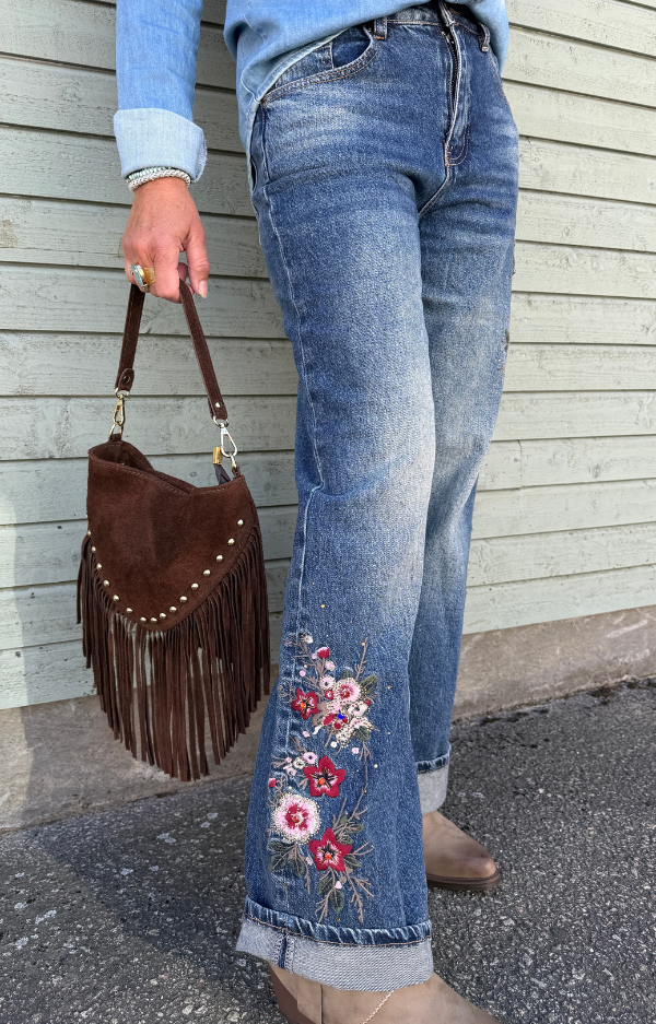 Flower jeans